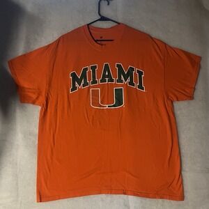 Fanatics Miami Hurricanes Shirt Orange Size XL